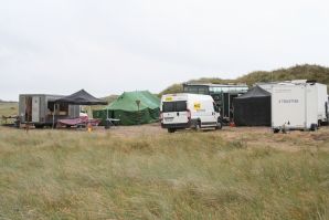 Optagelse af storfilmen ”Under Sandet”