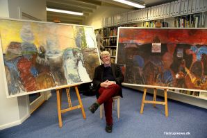Kunstner Hans Tyrrestrup, en foredrags-aften i Janus Bygningen.