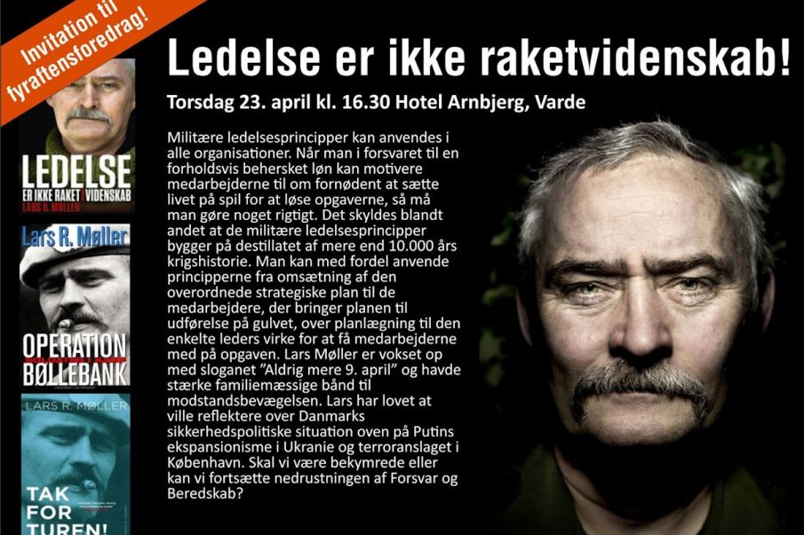 Fyraftensforedrag – ”Ledelse er ikke raketvidenskab” med Lars R. Møller.