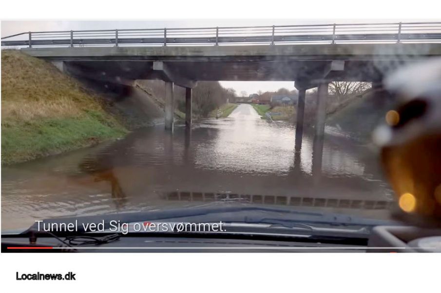 Tunnel ved Sig oversvømmet - Se reportage..