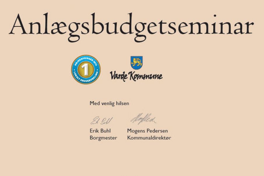 Anlægsbudgetseminar..