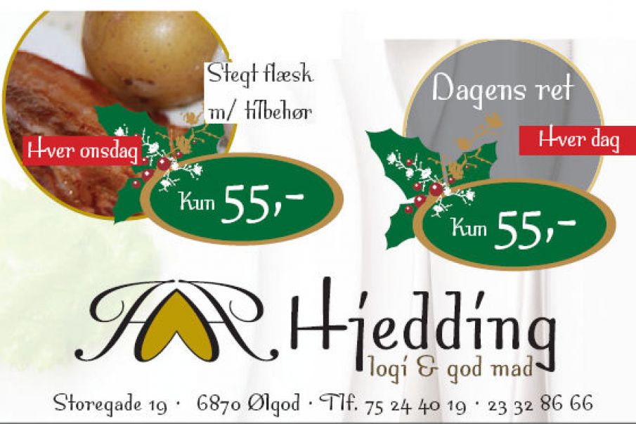 Hotel Hjedding - Late Night menu...
