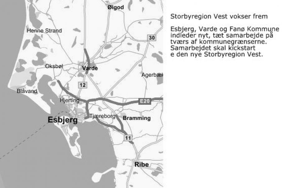 Storbyregion Vest vokser frem - Esbjerg, Varde og Fanø Kommuner