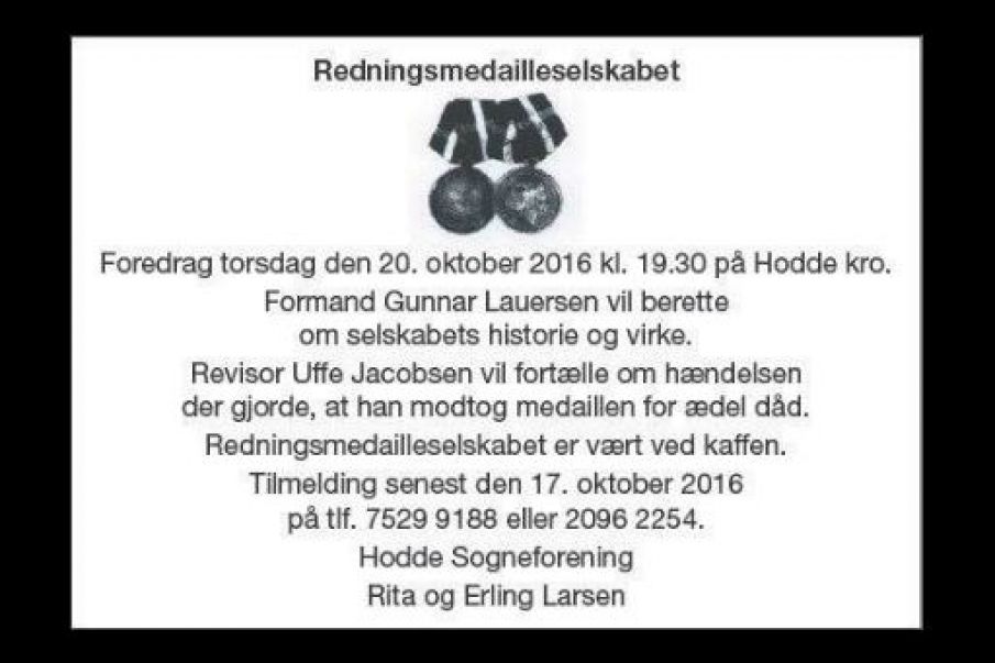 Gratis fordrag på Hodde Kro