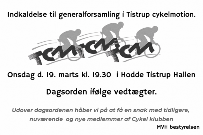 Generalforsamling i Tistrup Cykelmotion