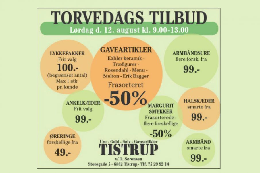 Tilbud Torvedag i Tistrup