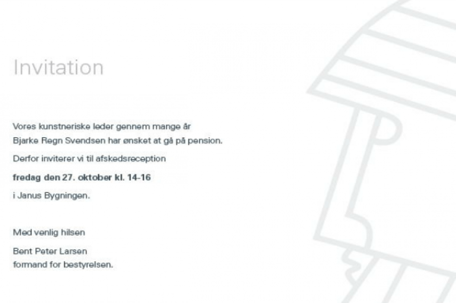 Afskedsreception for Bjarke Regn Svendsen