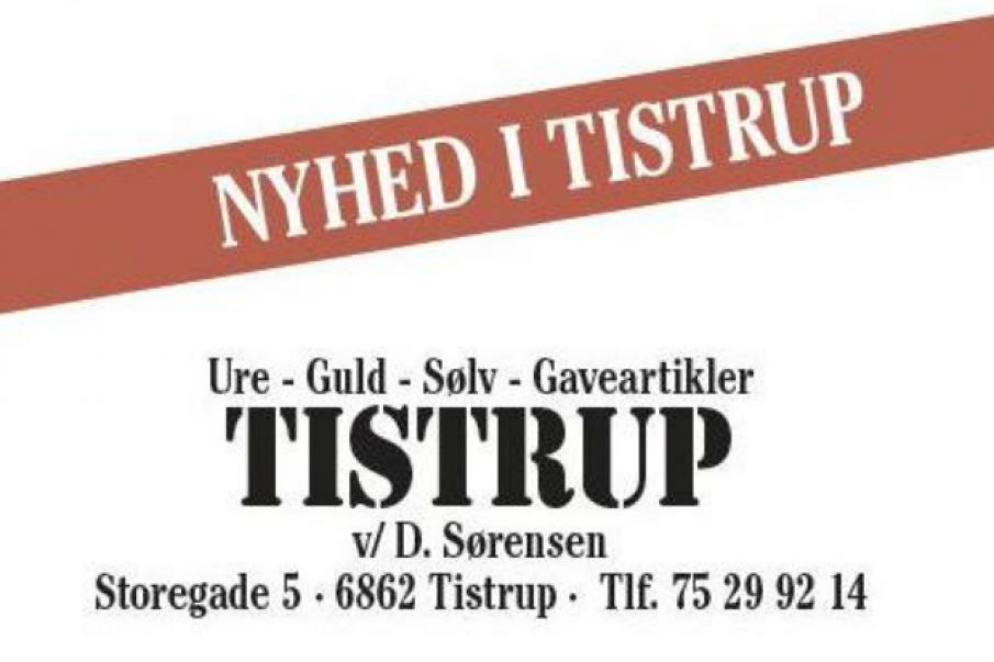 NYHED hos Tistrup ure, guld og sølv