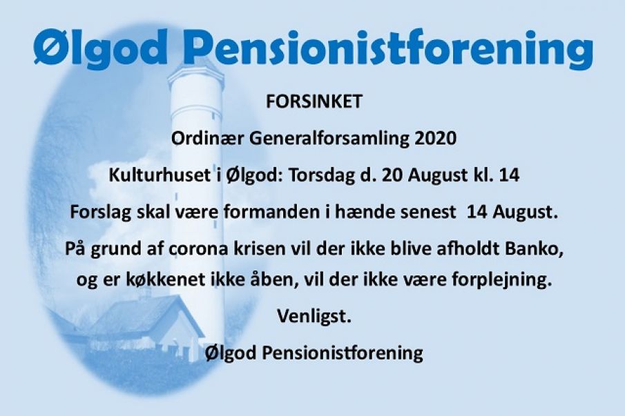 Generalforsamling i Pensionistforeningen