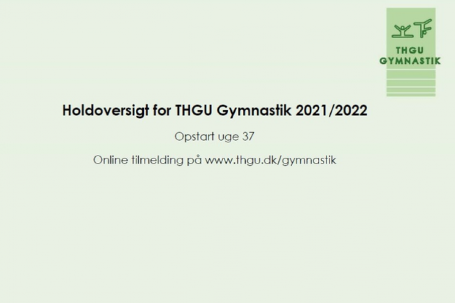Holdoversigt - THGU Gymnastik