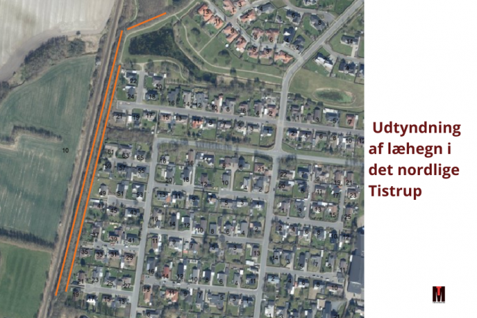 Udtyndning af læhegn i Tistrup - rettelse