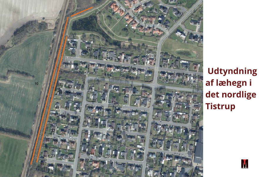 Udtyndning af læhegn i Tistrup - rettelse