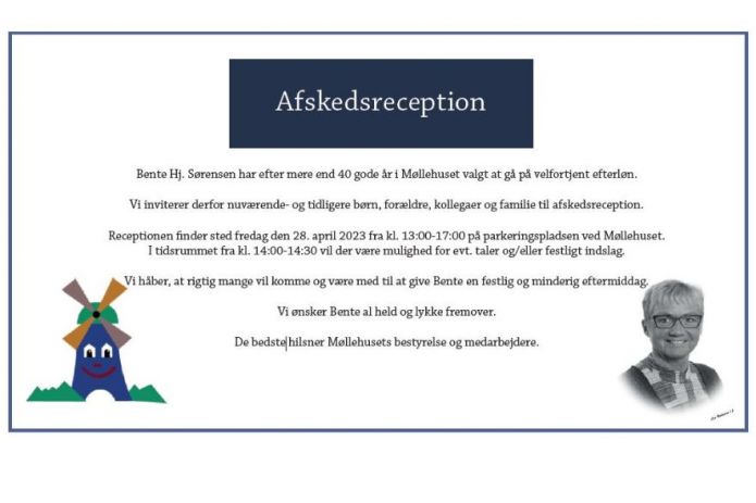 Afskedsreception for Bente Hj. Sørensen
