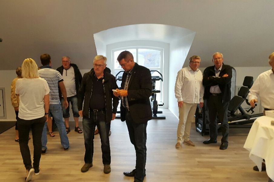 Rreceptionen på det nye motionscenter i Blåvand