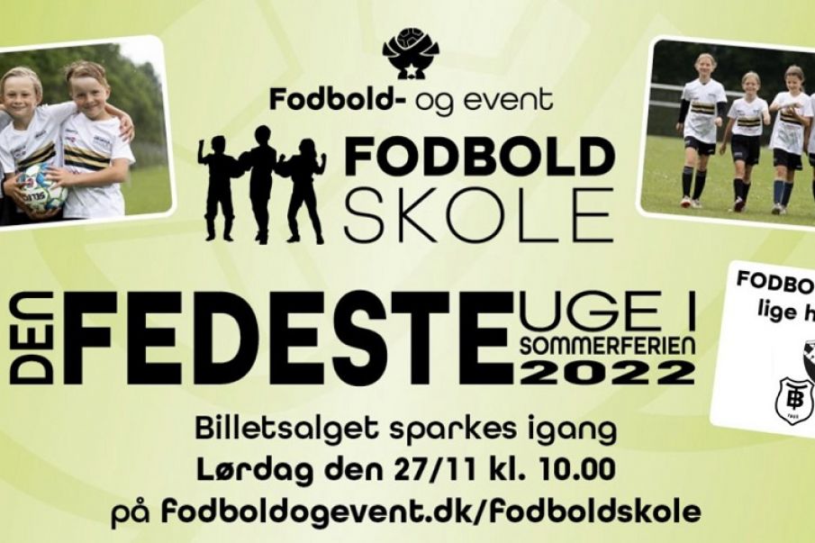 Tilmelding til F&E Fodboldskole 2022 er startet