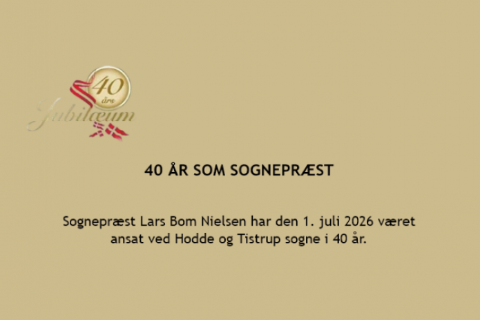 40 år jubilæum til Lars Bom